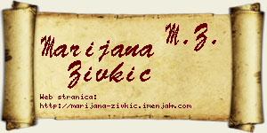 Marijana Živkić vizit kartica